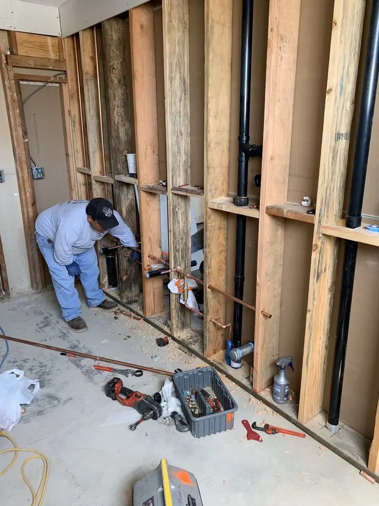 Commercial rough-in plumbing for Water Heater Replacement in South Central